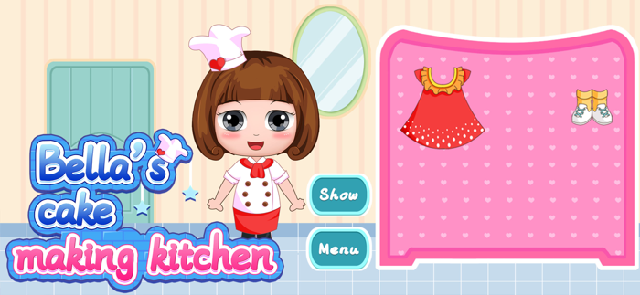 Bellas cake making kitchen