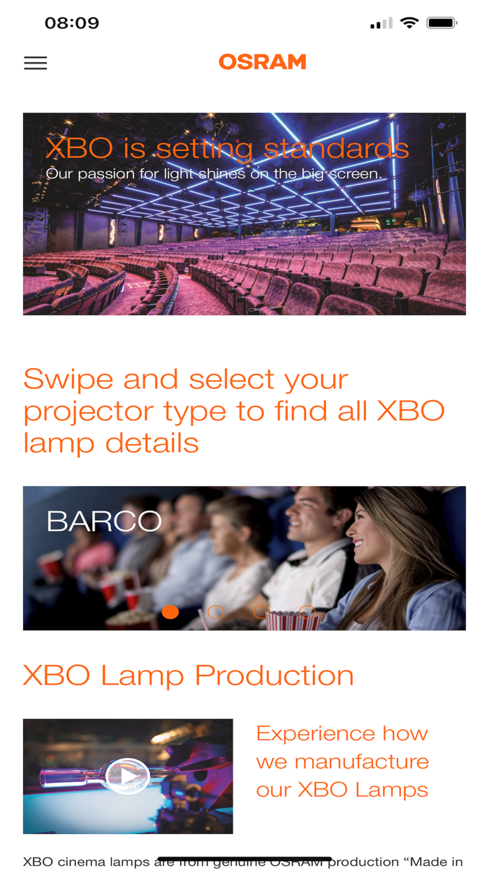 OSRAM XBO Service App