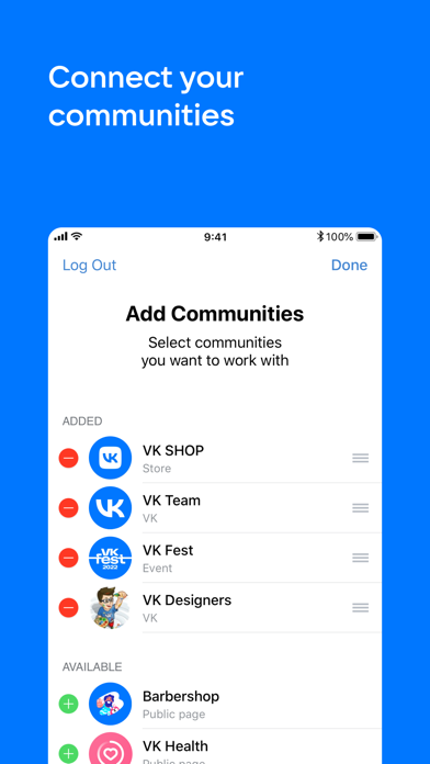 VK Admin: Manage communities Screenshot