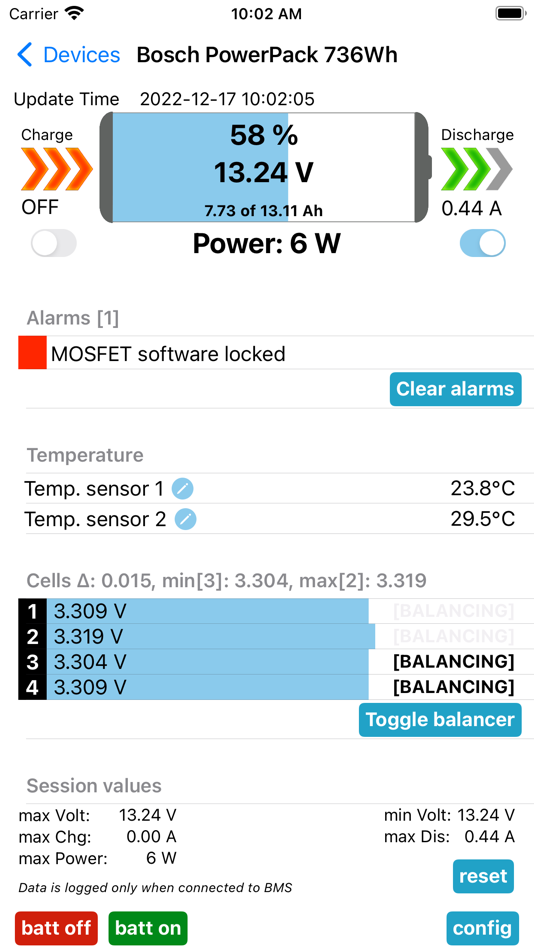 #2. Xiaoxiang BMS (iOS) 由: e77code GmbH