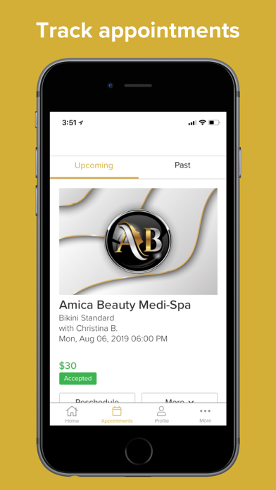 Amica Beauty & Medi-Spa Screenshot