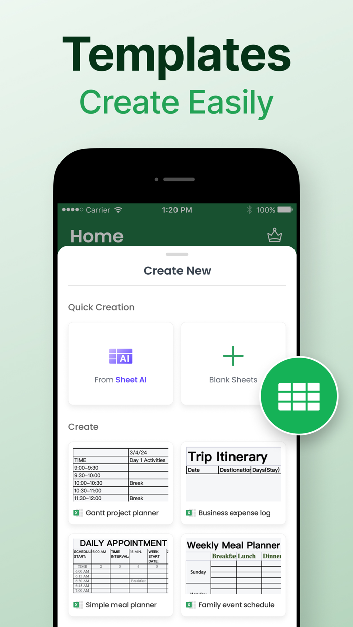 Sheets - Spreadsheet