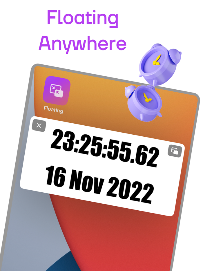 Floating Clock  stopwatch