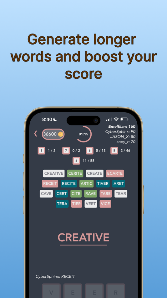 #3. Multiplayer Word Game WordCup (iOS) 由: Emel Topaloglu