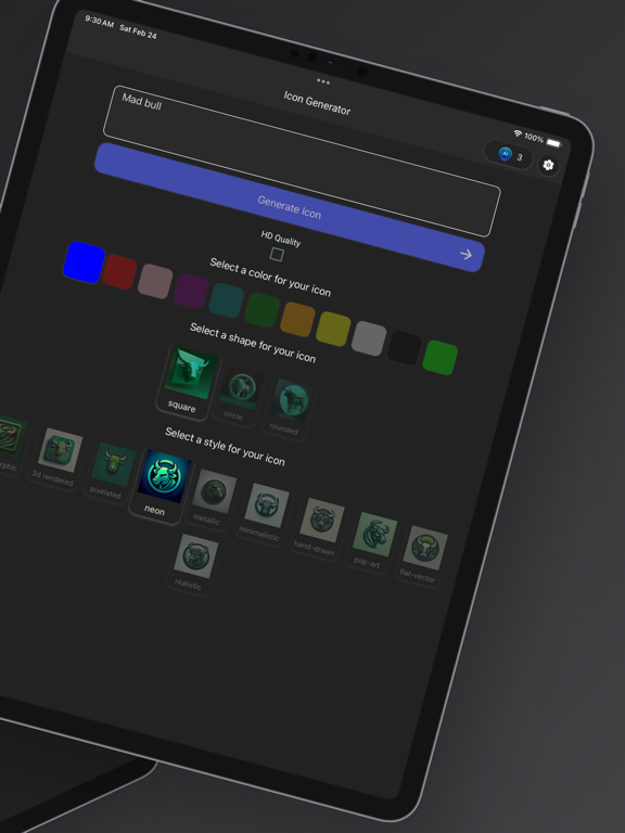 AI Icon Generator & Image, TTS iPad screenshot 3 - Graphics & Design app