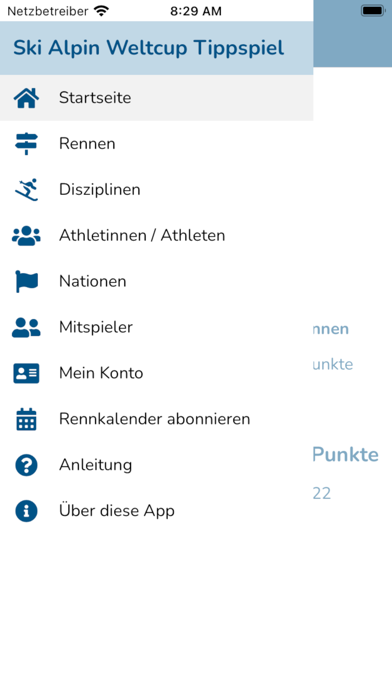 Ski Alpin Weltcup Tippspiel Screenshot
