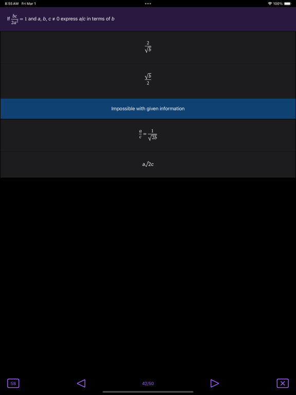 Algebra Review - GRE® Lite iPad screenshot 5 - Education app