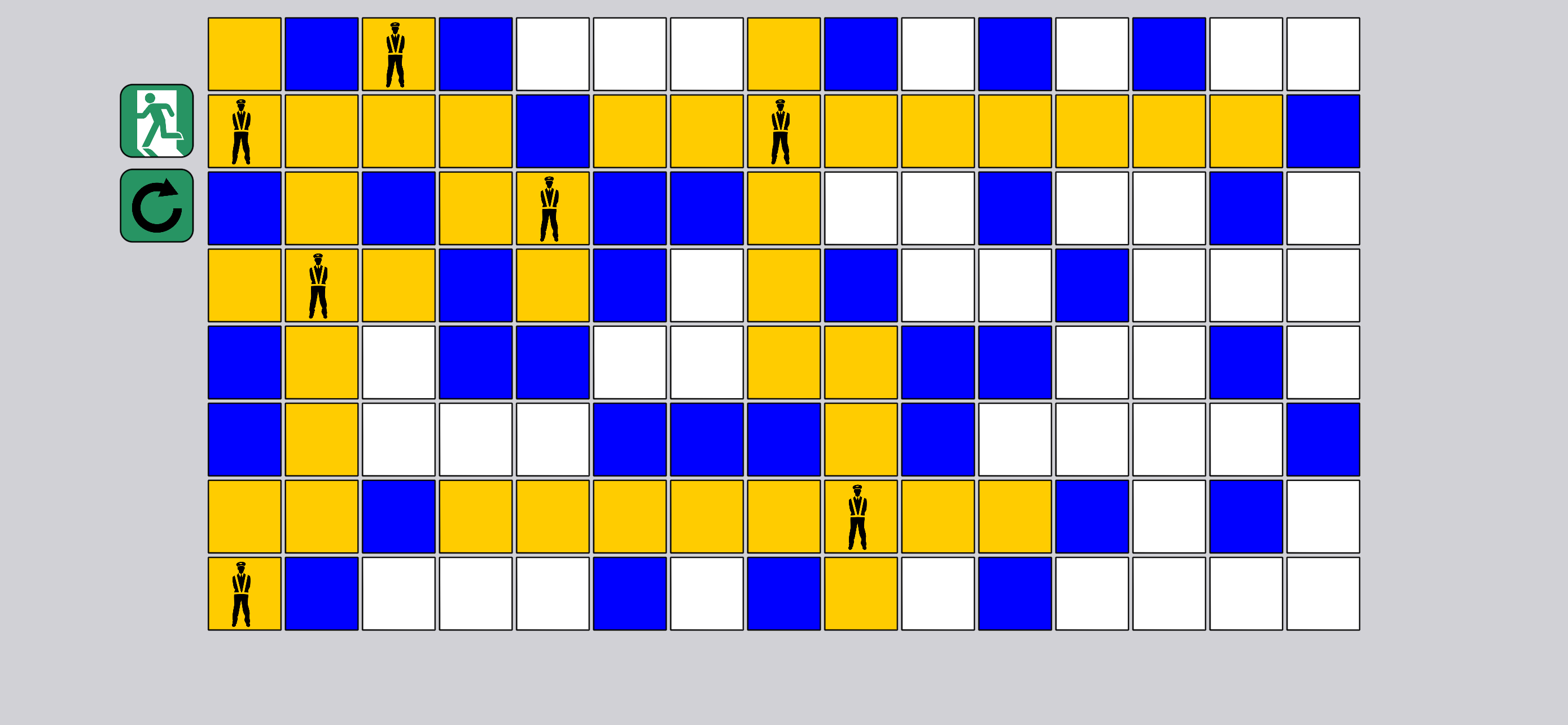 警備員を配置するパズル