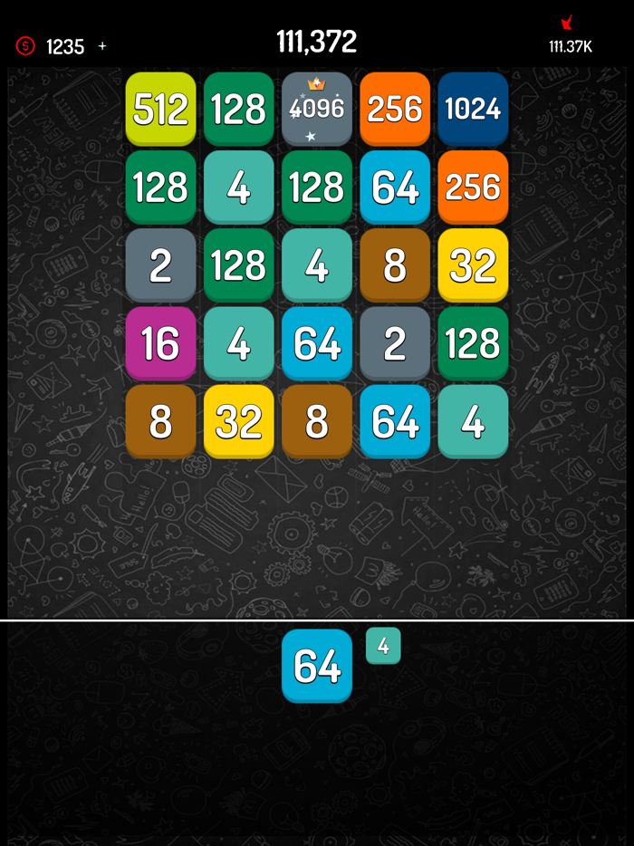 X2048 Merge  Number puzzle