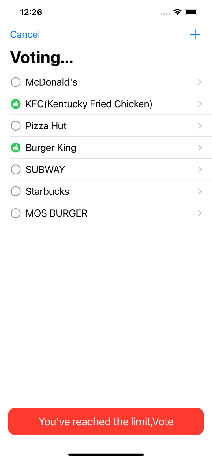 Restaurant Voting System