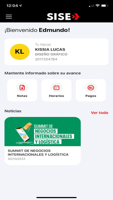 SISE Apoderados Screenshot