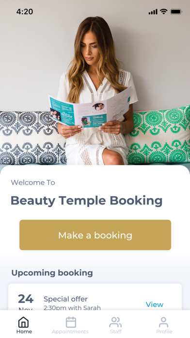 Beauty Temple Booking Screenshot