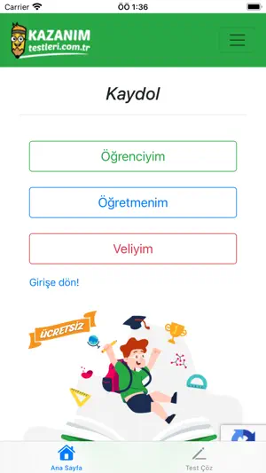 Test Çöz Kazanım Testleri screenshot 2