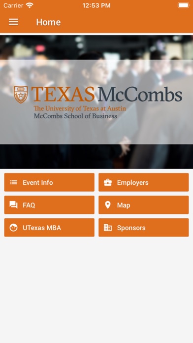 UT MBA Career Connections Screenshot