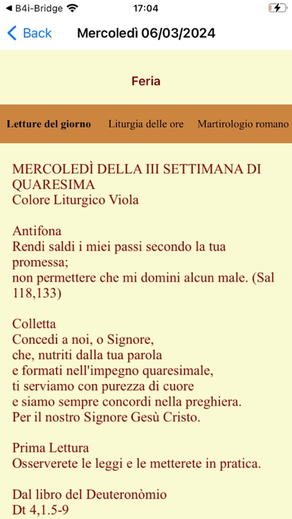 Calendario Liturgico