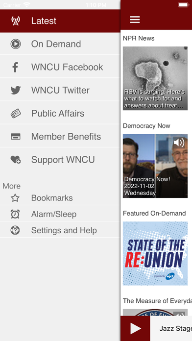 WNCU Public Radio App Screenshot