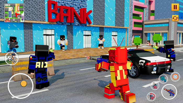 Superhero Block City Robot War