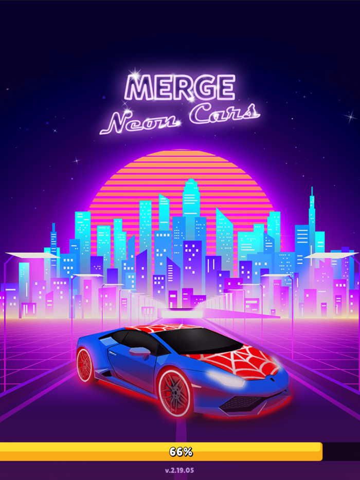Merge Neon Cars - Merging game