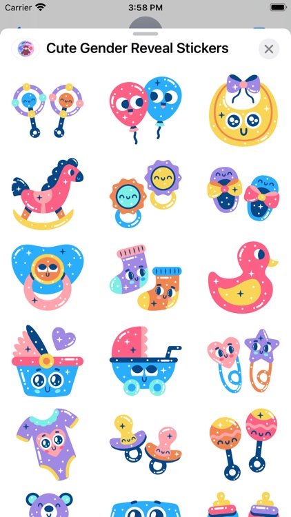 Cute Gender Reveal Stickers screenshot-7