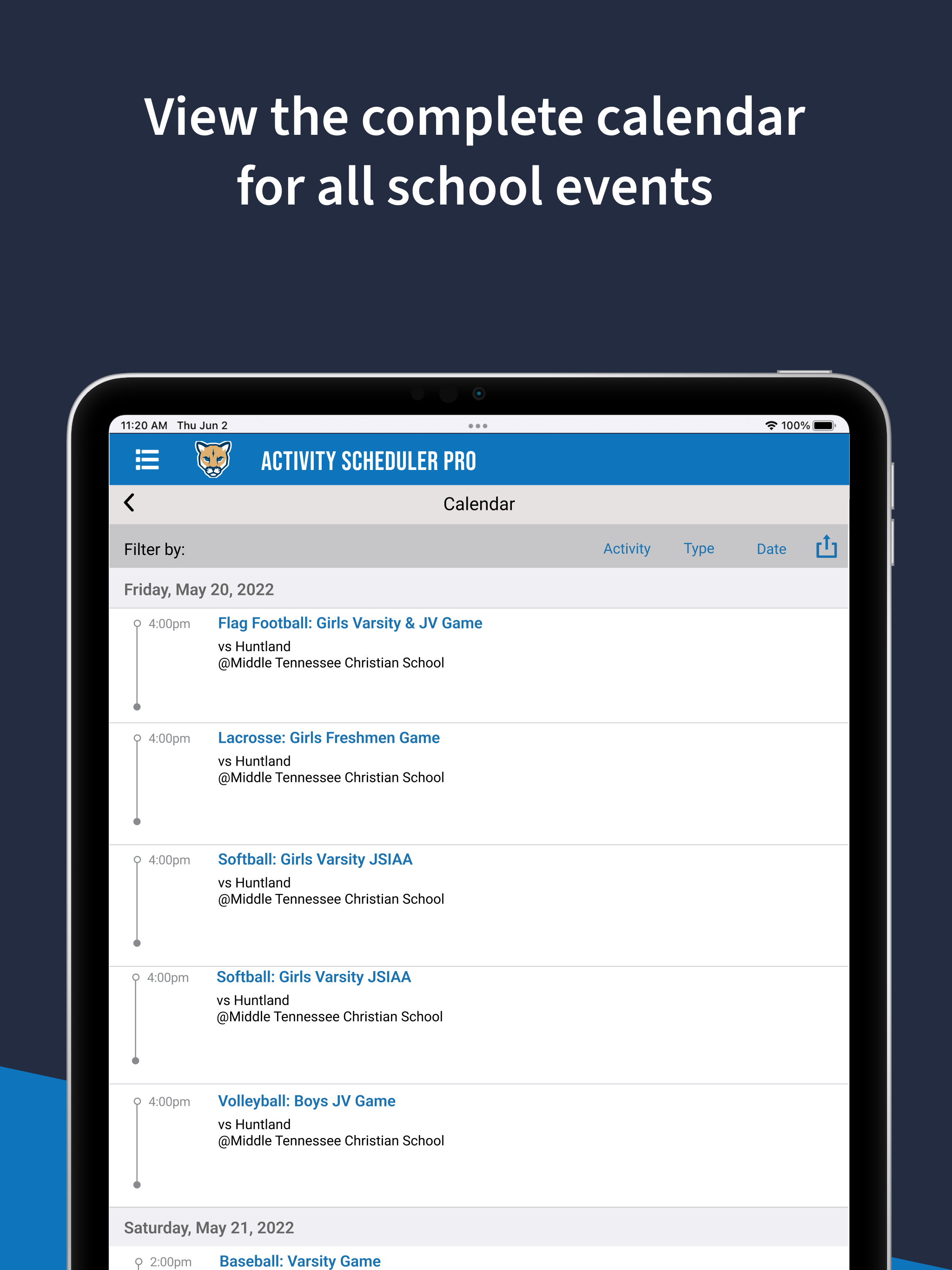 Activity Scheduler Pro