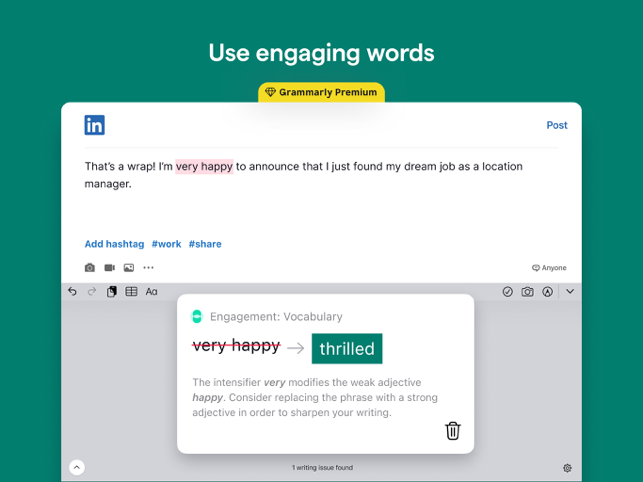 ‎Grammarly: AI Writing Keyboard Screenshot