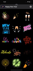 Happy New Year With Stickers screenshot #4 for iPhone