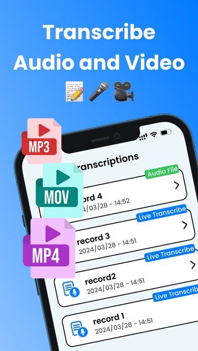 Live Transcribe Dictation App Screenshot
