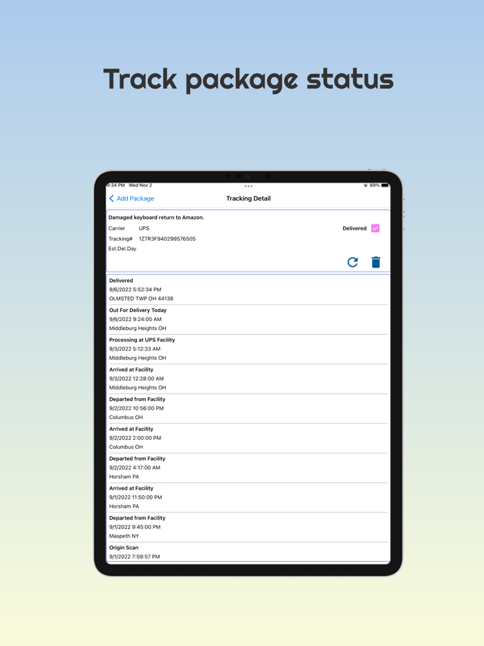 Package Tracker c2w
