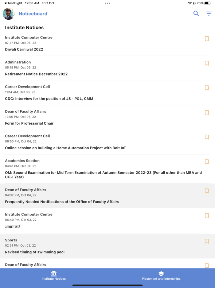 Channel i Noticeboard