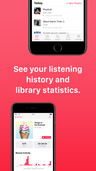 Screenshot #2 pour PlayTally: Apple Music Stats