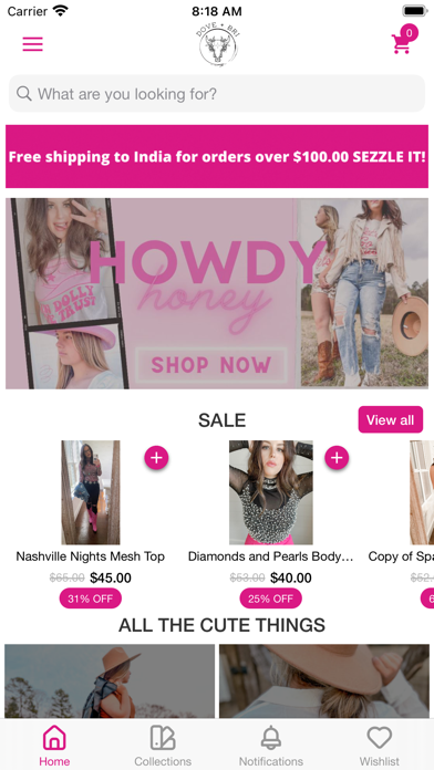 Dove + Bri Boutique Screenshot 1 - AppWisp.com Dove + Bri Boutique Screenshot 1 - AppWisp.com