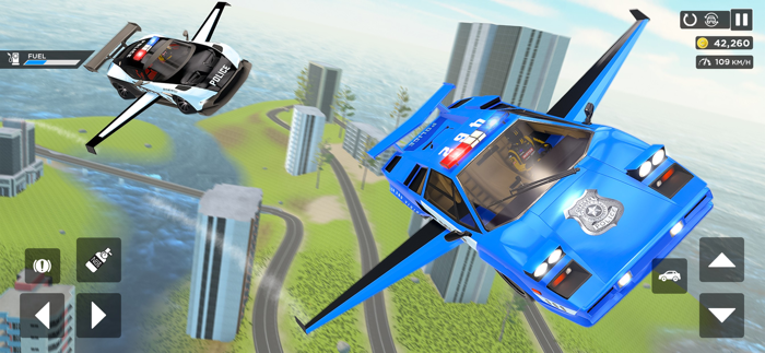 Flying Car Game Police Games