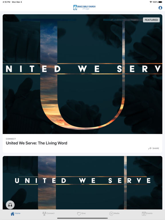 Grace Bible Church Maui iPad screenshot 1 - Lifestyle app