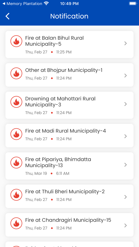 #1. MOITFE Fire Alert (iOS) 由: NITC, Government of Nepal