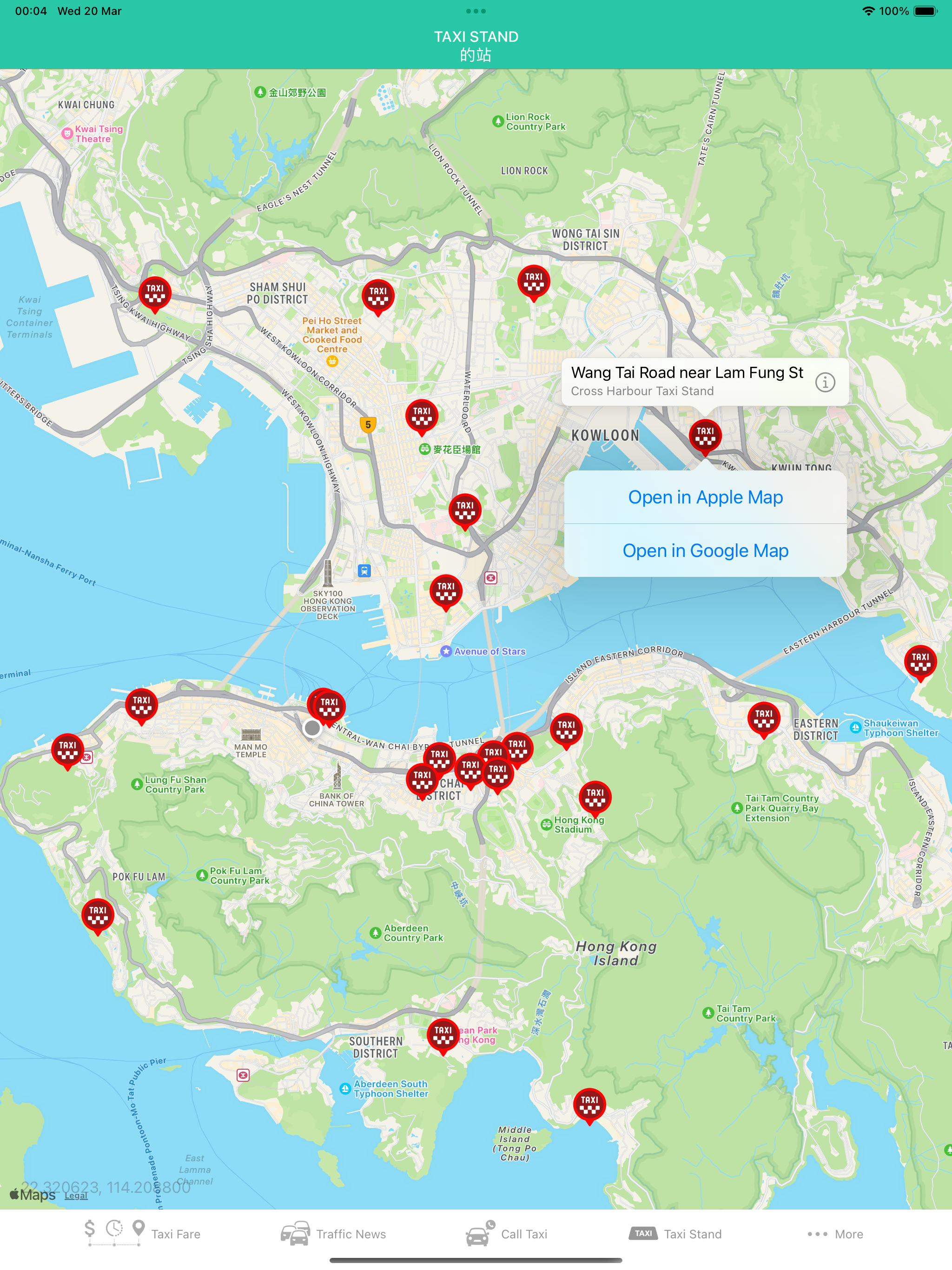 Taxi Fare Calculator in HK