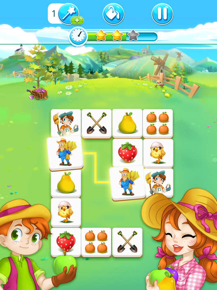 Happy Farm  Tiles Match