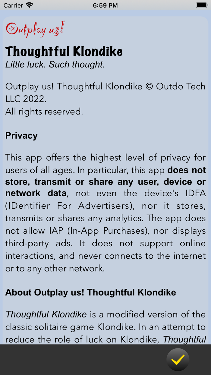 Outplay us Thoughtful Klondike