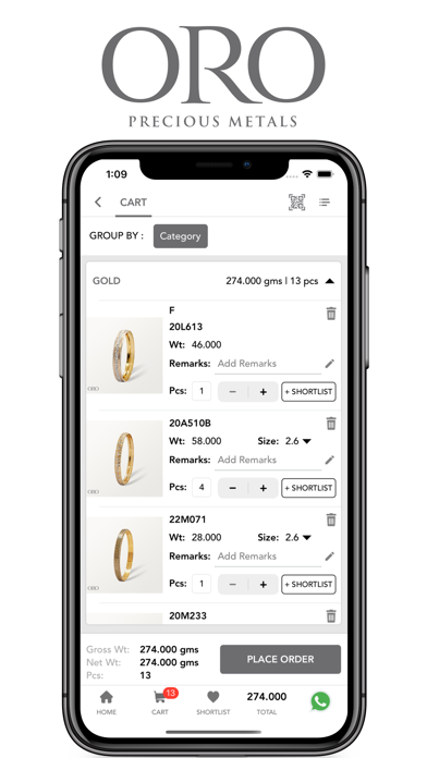 ORO Business Screenshot