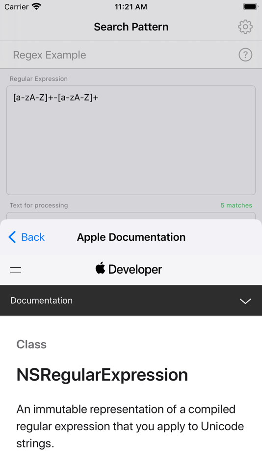 #6. Search Pattern: Regex (iOS) 由: Oleksandr Lukashuk