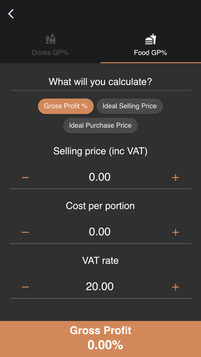 Hospitality Calculator Screenshot