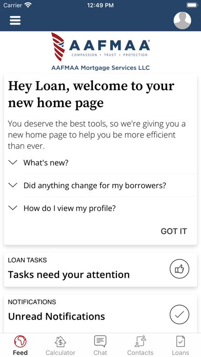 AAFMAA Mortgage Services Screenshot