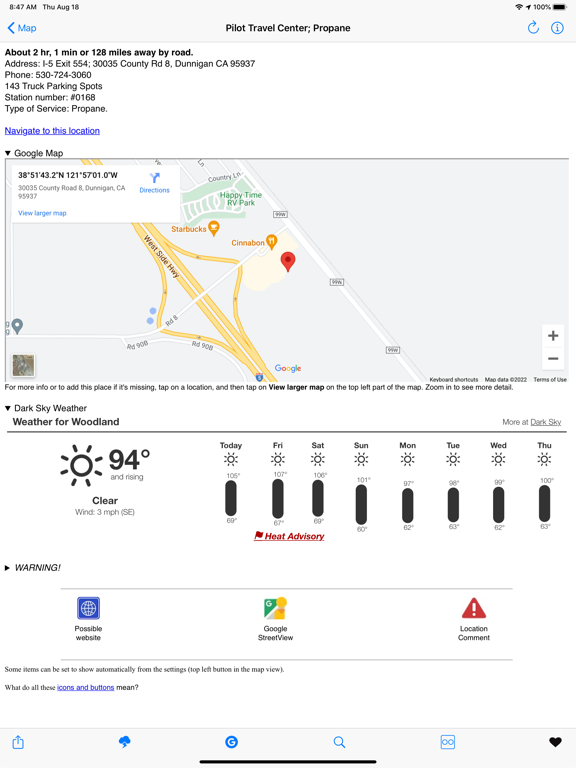 Screenshot #5 pour Truck & RV Fuel Stations