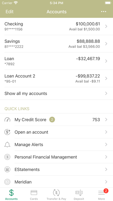 Capital Bank – Mobile Banking Screenshot