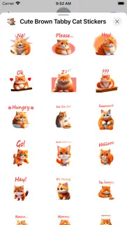 cute brown tabby cat stickers iphone screenshot 4