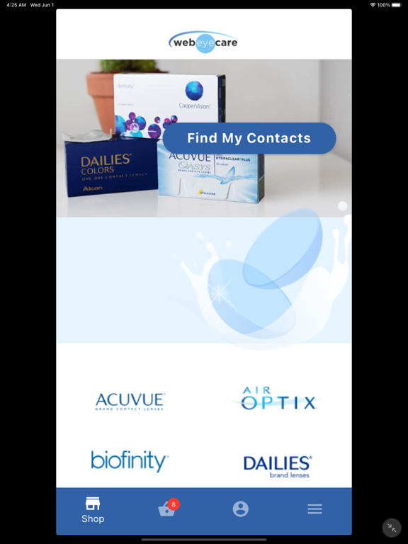 WebEyeCare iPad screenshot 1 - Business app