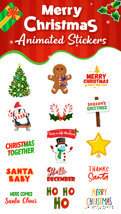 Screenshot #1 pour Christmas: Animated Stickers