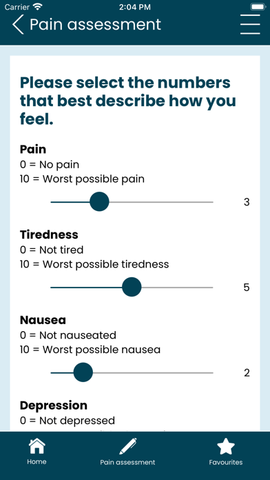 Cancer Pain App Screenshot