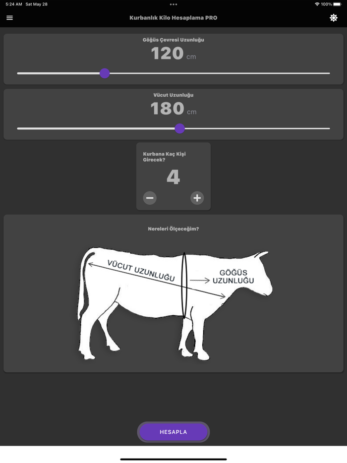 Kurbanlık Kilo Hesaplama PRO