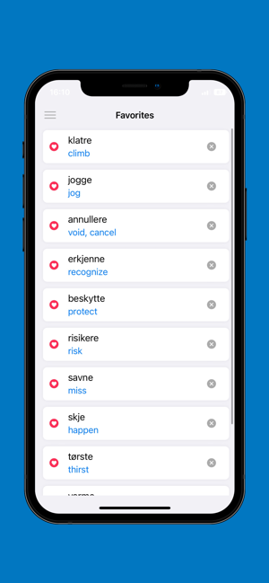 ‎Norwegian Verb Screenshot