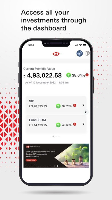 HSBC Mutual Fund Invest Xpress Screenshot